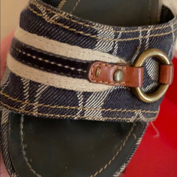 Coach denim wedges size 8 - Picture 9 of 10